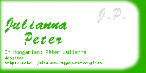 julianna peter business card